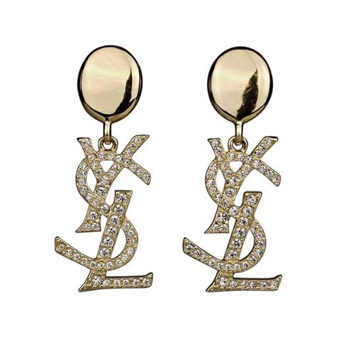 ysl orecchini logo bijoux|ysl earrings and necklaces.